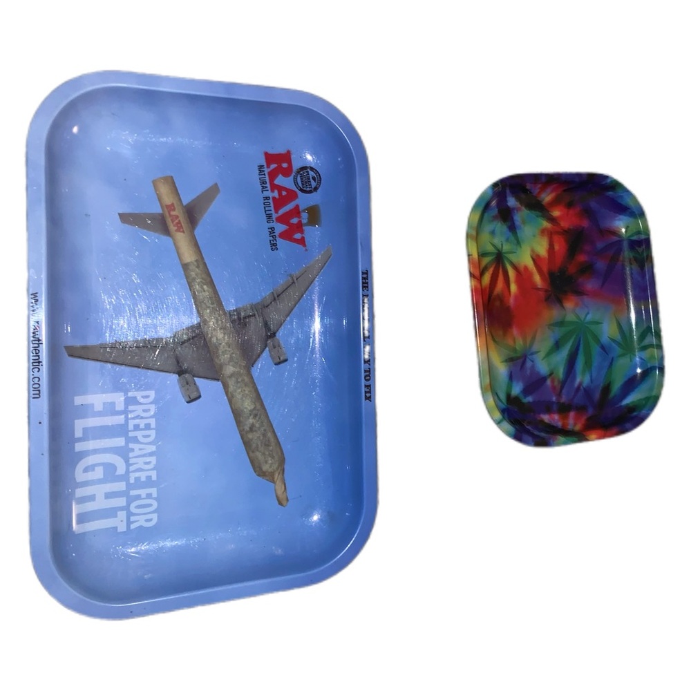 Blue Rolling Tray Set